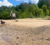 Разрастание провала на набережной Яченского водохранилища остановлено 