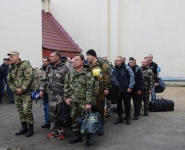 В Калуге проводили мобилизованных калужан