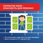 Открытое окно – опасность для ребенка!