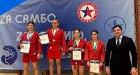 Самбисты "СШ по борьбе" завоевали град наград на чемпионате и первенстве области