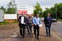 Дмитрий Денисов проверил ход реконструкции Синих мостов 