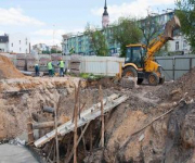 Дмитрий Денисов проверил ход строительства мультимедийного фонтана