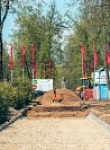 На улице Чичерина продолжается реконструкция пешеходного бульвара